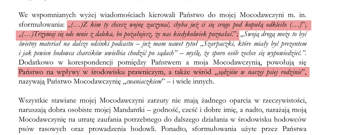 pisamo prawnicze z 2024